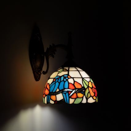 Brilagi - Applique murale Tiffany en vitrail JUNGLE 1xE14/40W/230V
