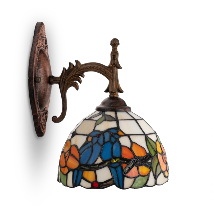 Brilagi - Applique murale Tiffany en vitrail JUNGLE 1xE14/40W/230V