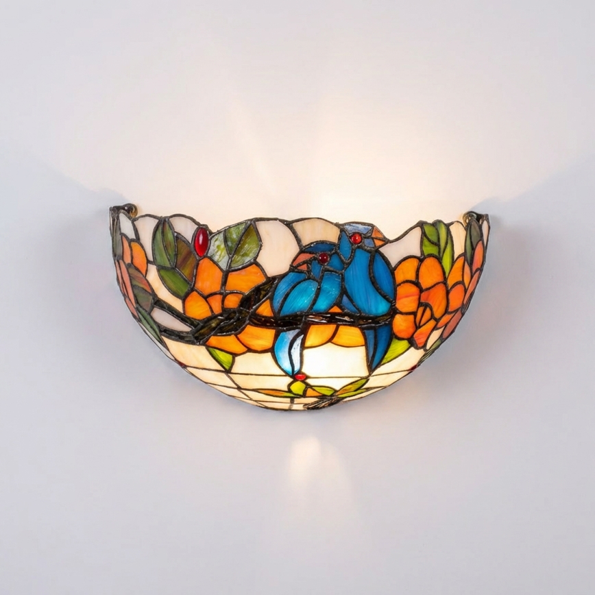Brilagi - Applique murale Tiffany en vitrail JUNGLE 1xE14/40W/230V