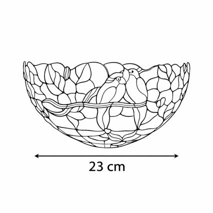 Brilagi - Applique murale Tiffany en vitrail JUNGLE 1xE14/40W/230V