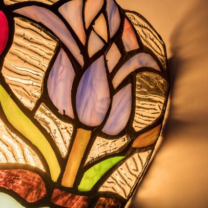 Brilagi - Applique murale Tiffany en vitrail LORAS 1xE14/40W/230V