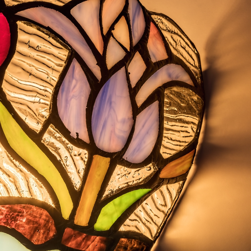 Brilagi - Applique murale Tiffany en vitrail LORAS 1xE14/40W/230V