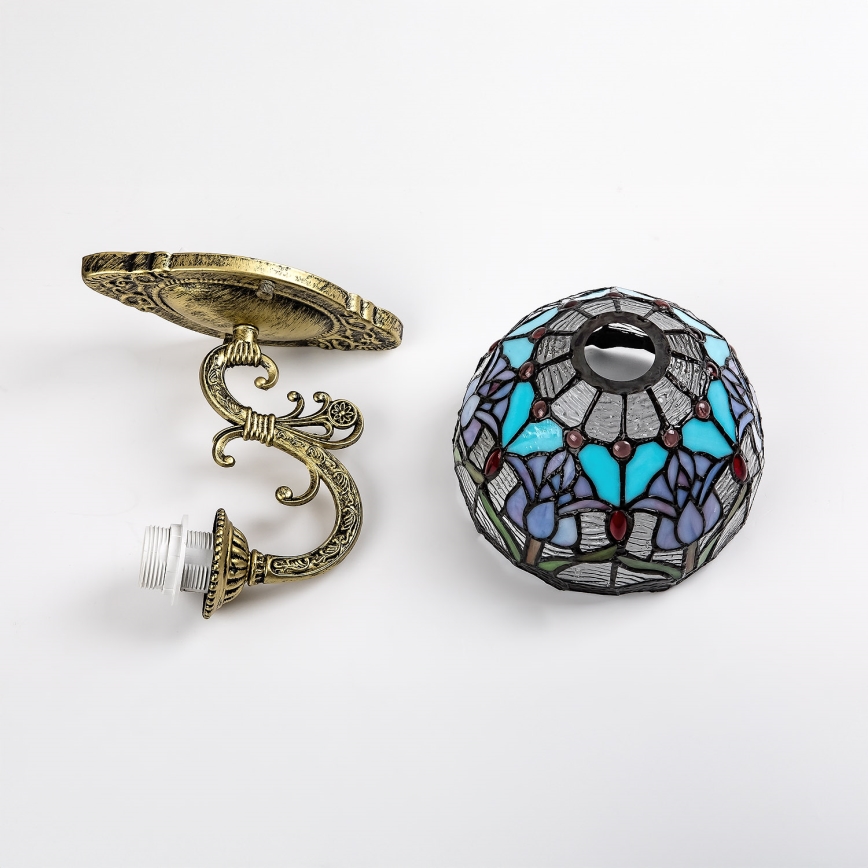 Brilagi - applique murale Tiffany en vitrail LORAS 1xE27/40W/230V