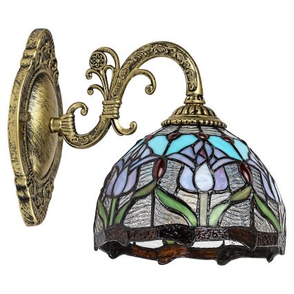 Brilagi - applique murale Tiffany en vitrail LORAS 1xE27/40W/230V
