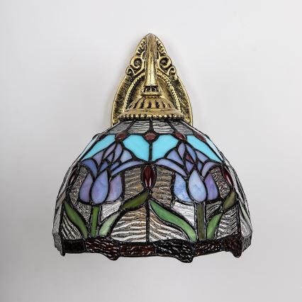 Brilagi - applique murale Tiffany en vitrail LORAS 1xE27/40W/230V