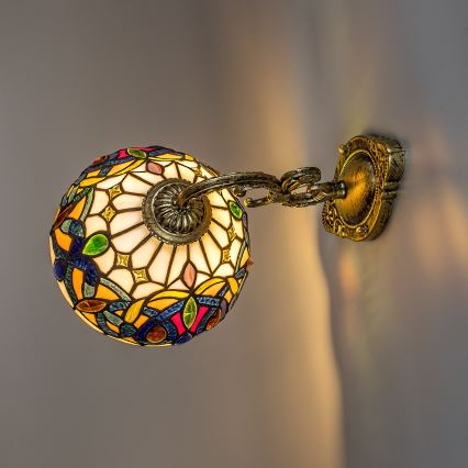Brilagi - Applique murale Tiffany en vitrail LUISA 1xE27/40W/230V