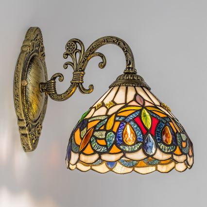 Brilagi - Applique murale Tiffany en vitrail LUISA 1xE27/40W/230V