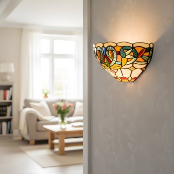 Brilagi - Applique murale Tiffany en vitrail LUISA 1xE27/40W/230V