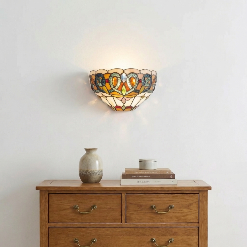 Brilagi - Applique murale Tiffany en vitrail LUISA 1xE27/40W/230V