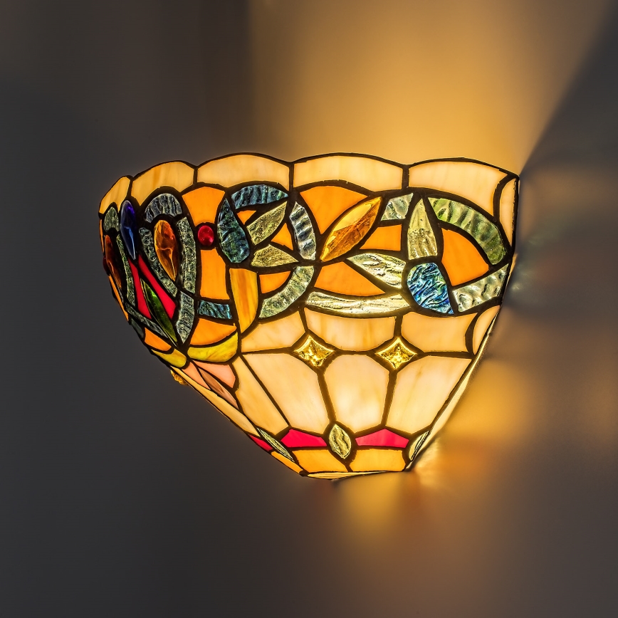 Brilagi - Applique murale Tiffany en vitrail LUISA 1xE27/40W/230V