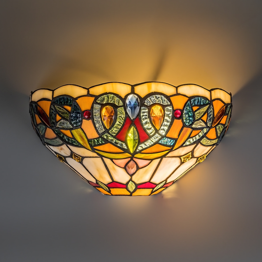 Brilagi - Applique murale Tiffany en vitrail LUISA 1xE27/40W/230V