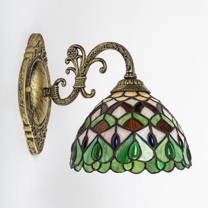 Brilagi - applique murale Tiffany en vitrail MARGARET 1xE27/40W/230V