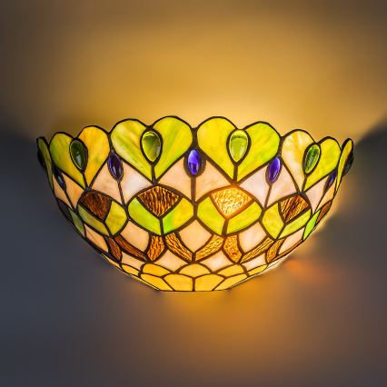 Brilagi - Applique murale Tiffany en vitrail MARGARET 1xE27/40W/230V