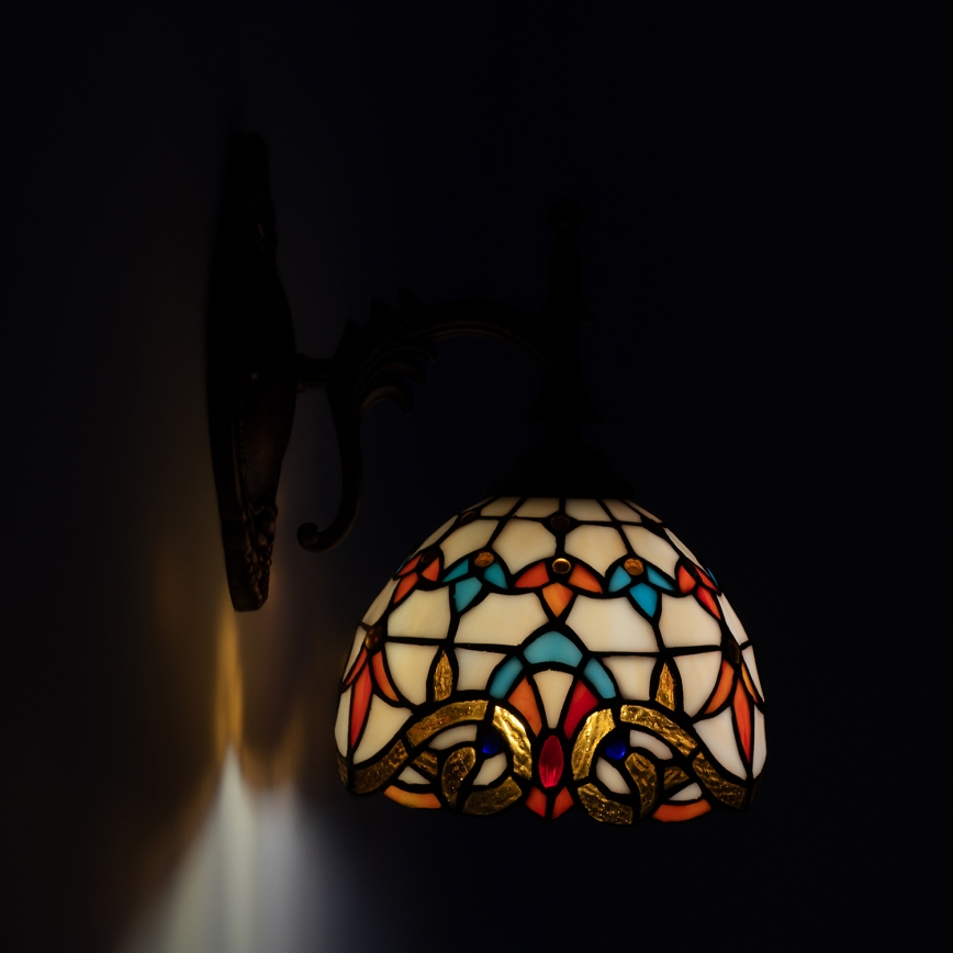 Brilagi - Applique murale Tiffany en vitrail MIRABELLA 1xE14/40W/230V