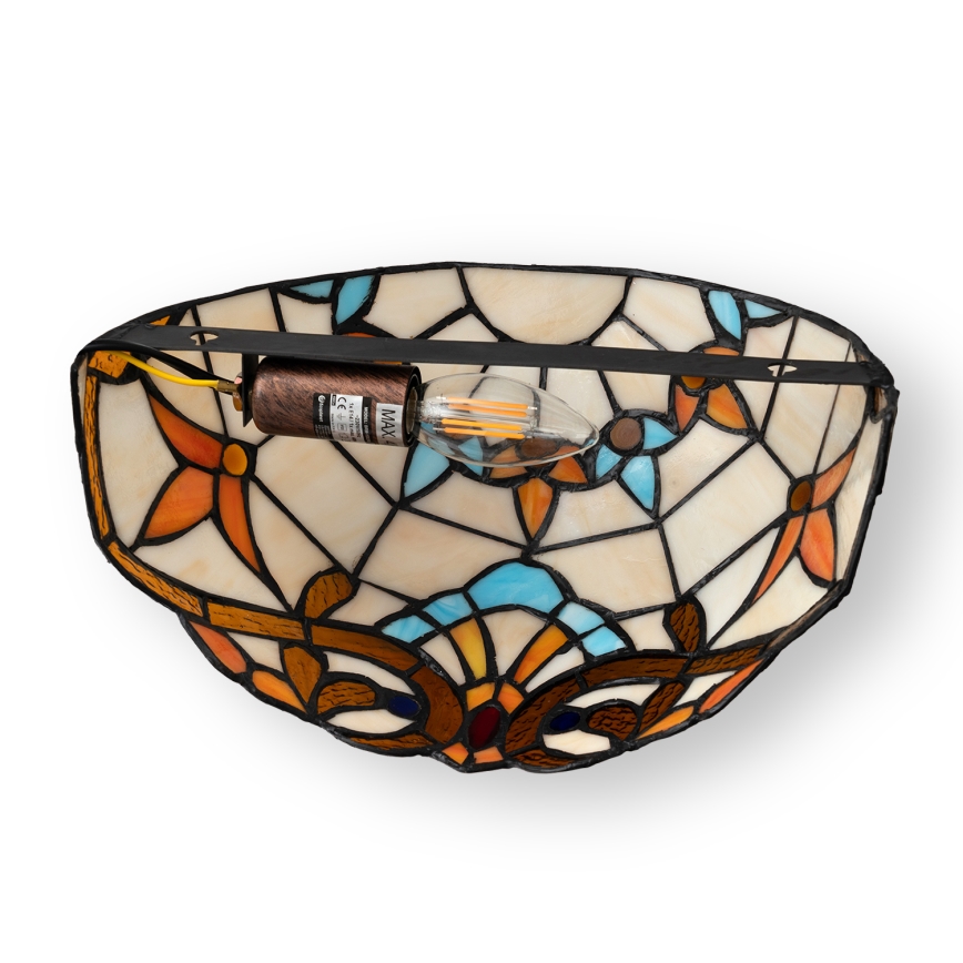 Brilagi - Applique murale Tiffany en vitrail MIRABELLA 1xE14/40W/230V