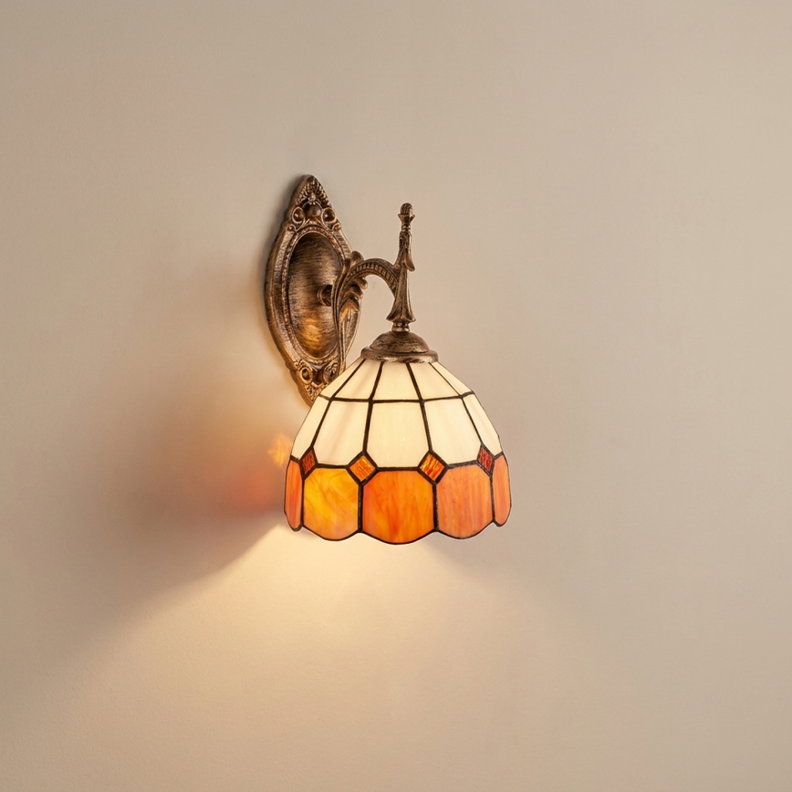 Brilagi - applique murale Tiffany en vitrail SIENNA 1xE14/40W/230V