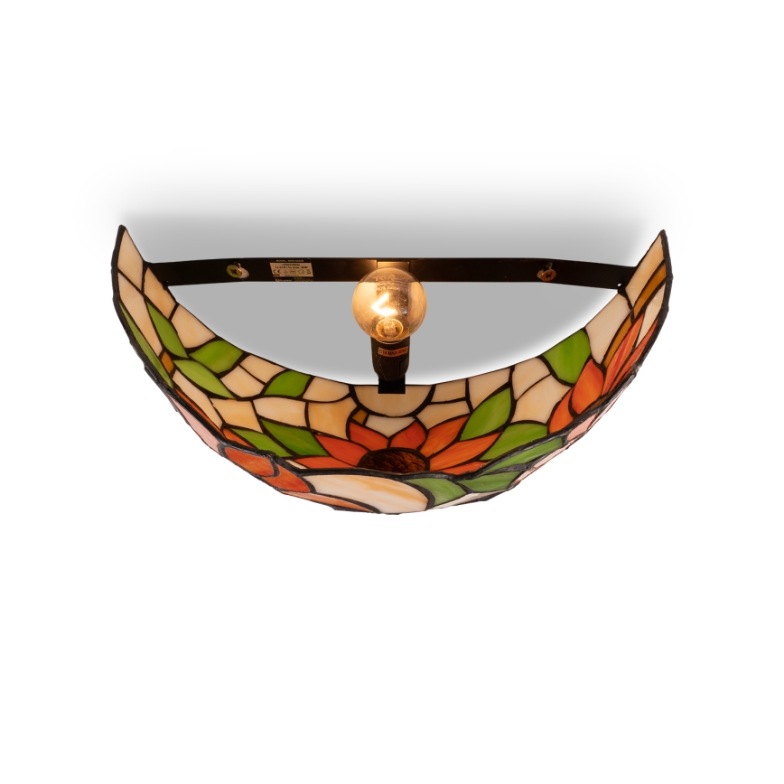 Brilagi - Applique murale Tiffany en vitrail SUNFLOWER 1xE14/40W/230V