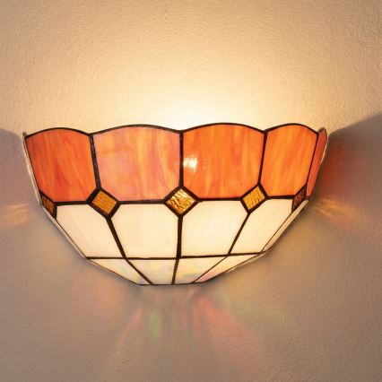 Brilagi - Applique murale Tiffany SIENNA en vitrail 1xE14/40W/230V