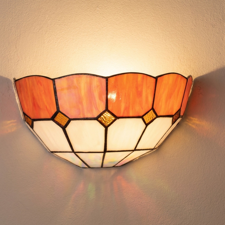 Brilagi - Applique murale Tiffany SIENNA en vitrail 1xE14/40W/230V