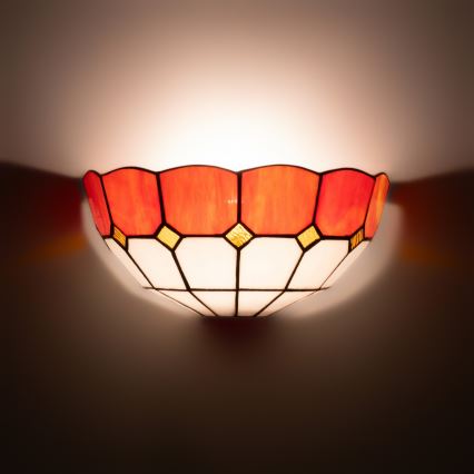 Brilagi - Applique murale Tiffany SIENNA en vitrail 1xE14/40W/230V
