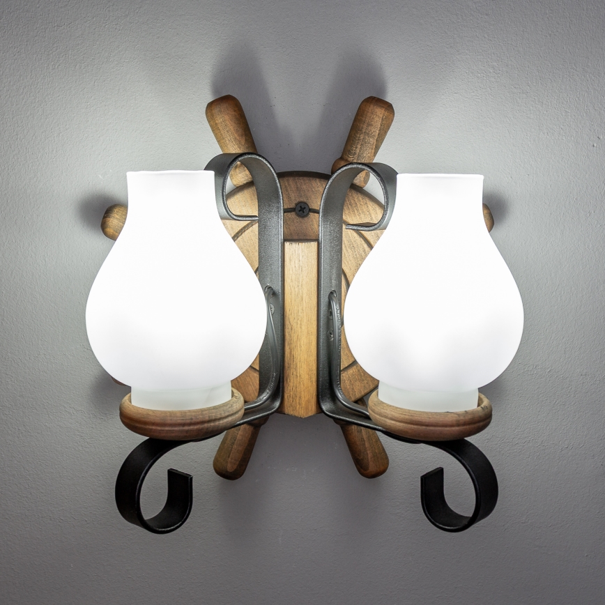 Brilagi - Applique murale TIMONA 2xE14/40W/230V hêtre