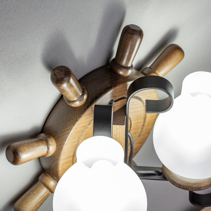 Brilagi - Applique murale TIMONA 2xE14/40W/230V hêtre/noyer