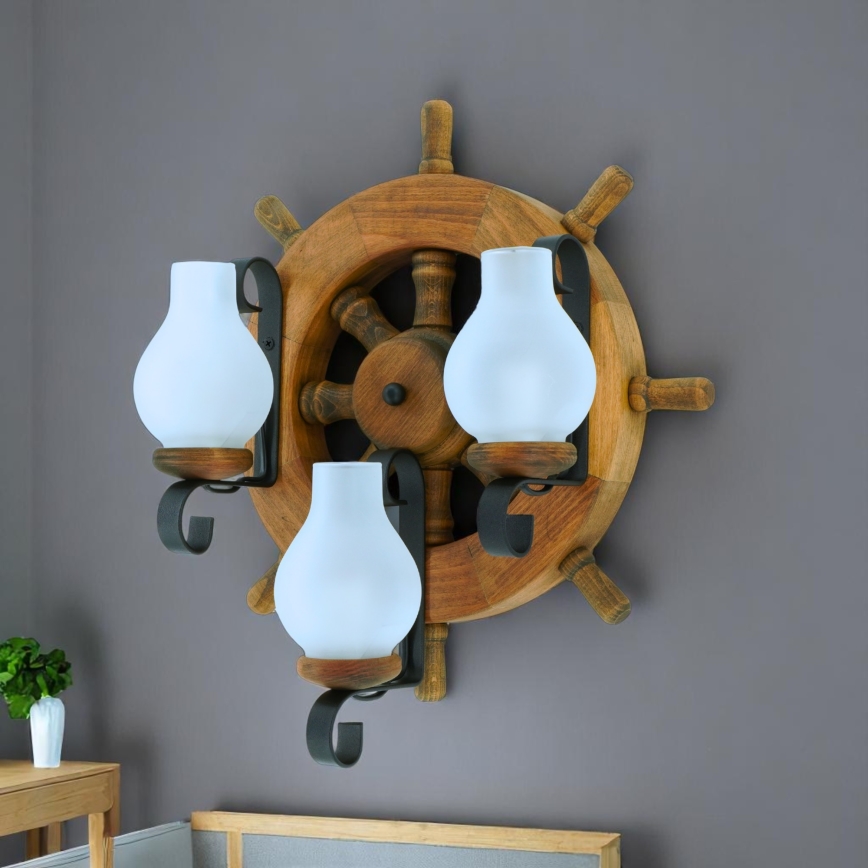 Brilagi - Applique murale TIMONA 3xE14/40W/230V hêtre