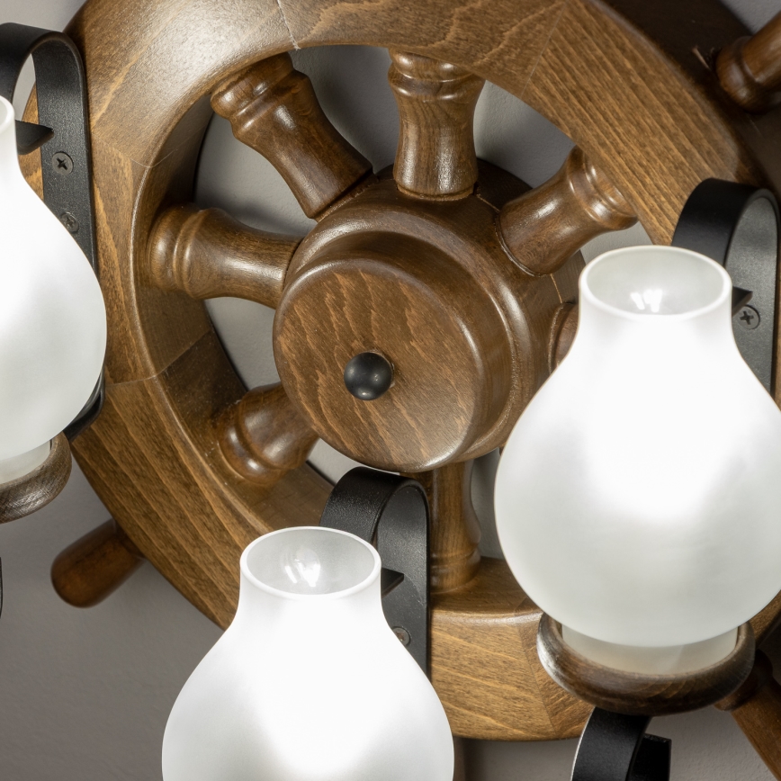 Brilagi - Applique murale TIMONA 3xE14/40W/230V hêtre/noyer