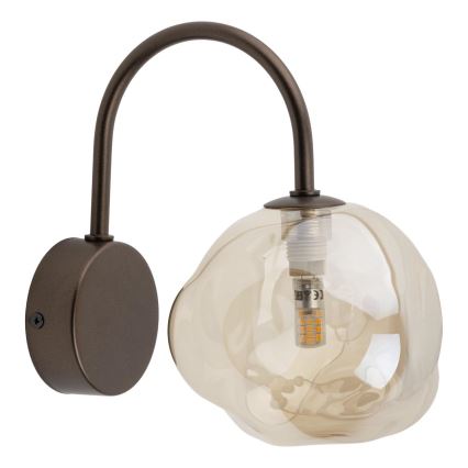 Brilagi - Applique murale VULCANO 1xG9/8W/230V bronze/beige fumé