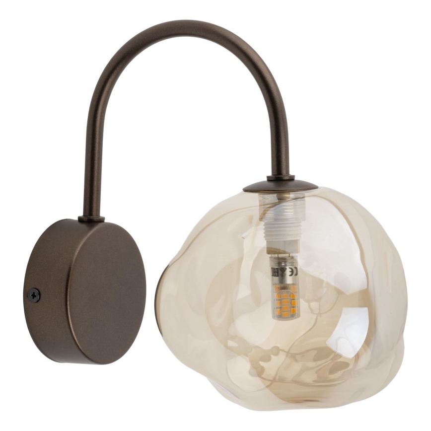 Brilagi - Applique murale VULCANO 1xG9/8W/230V bronze/beige fumé
