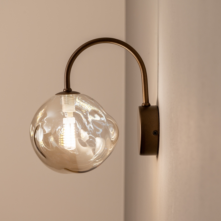 BRILAGI - Applique murale VULCANO 1xG9/8W/230V bronze/beige fumé
