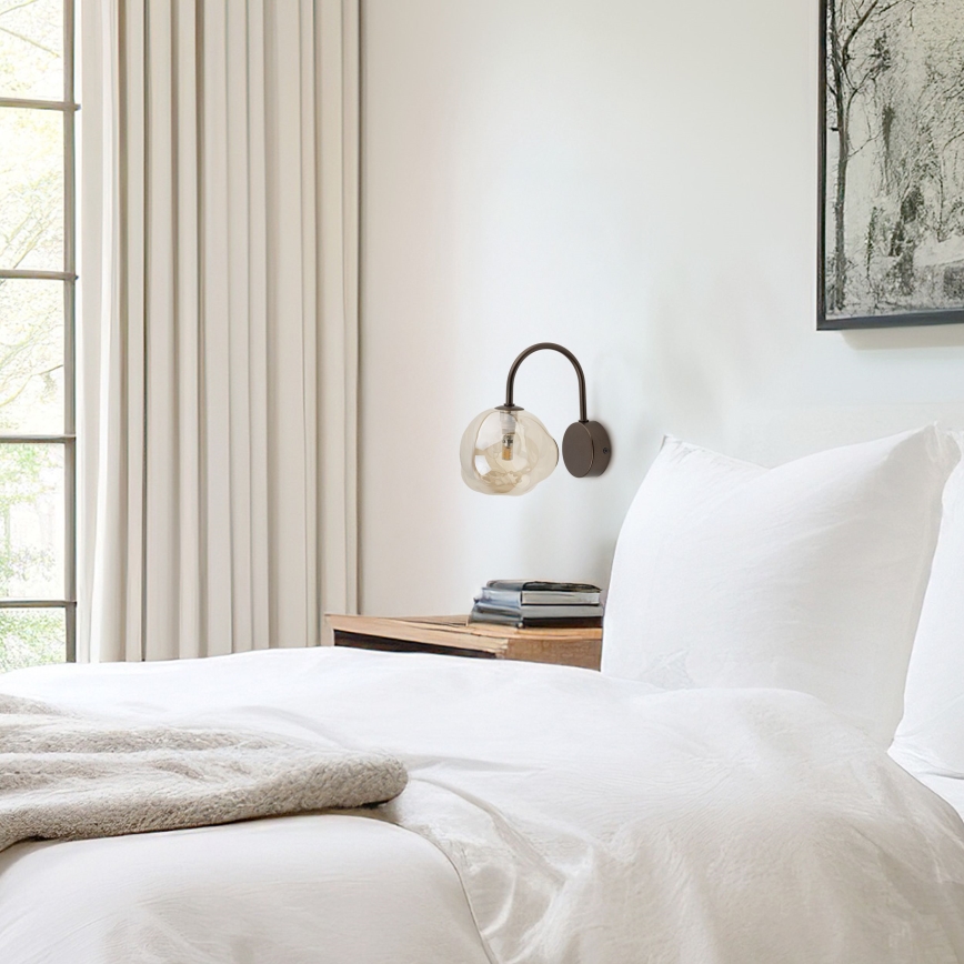 Brilagi - Applique murale VULCANO 1xG9/8W/230V marron/beige fumé