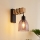 Brilagi - Applique murale WOOD GLASS 1xE27/60W/230V pin/noir/beige fumé