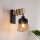 Brilagi - Applique murale WOOD GLASS 1xE27/60W/230V pin/noir/brun fumé