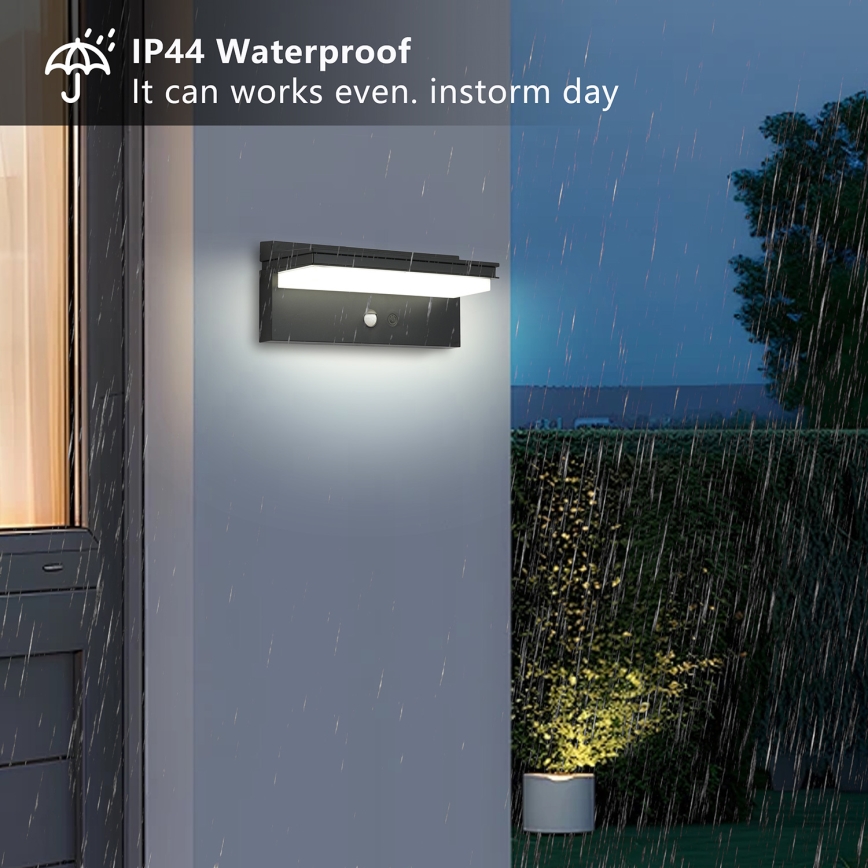 Brilagi - Applique solaire LED avec capteur SUN SENSE LED/10W/3,7V 4000 mAh IP44