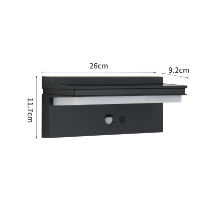 Brilagi - Applique solaire LED avec capteur SUN SENSE LED/10W/3,7V 4000 mAh IP44