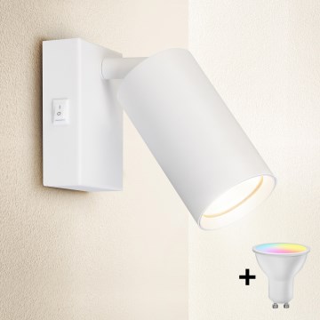 Brilagi - Applique spot LED RGBW dimmable SELE 1xGU10/4,8W/230V 3000K blanche + télécommande