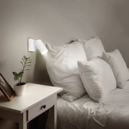 Brilagi - Applique murale spot avec interrupteur SELE 1xGU10/30W/230V blanc