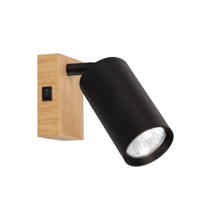 Brilagi - Applique spot murale SELE 1xGU10/30W/230V noir/décor chêne