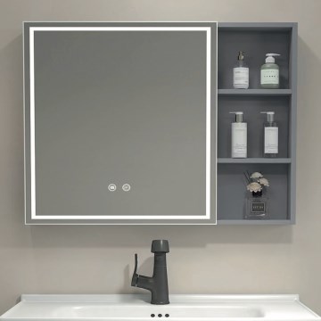 BRILAGI - Armoire-miroir de salle de bains à éclairage LED NOTO SINGLE 78x65 cm