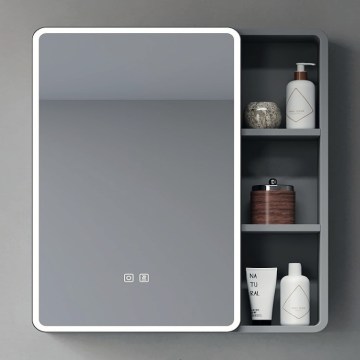 BRILAGI - Armoire-miroir de salle de bains à rétroéclairage LED AVOLA SINGLE 75x70 cm