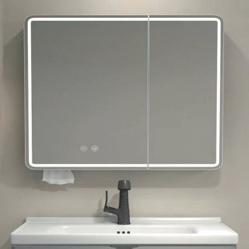 BRILAGI - Armoire miroir de salle de bains LED avec éclairage NOTO DOUBLE 78x70 cm