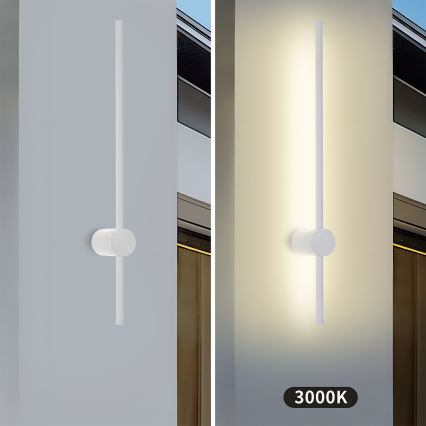 Brilagi - Applique murale d'extérieur LED AURA 12W 230V 3000K IP54 65 cm blanc IRC 90