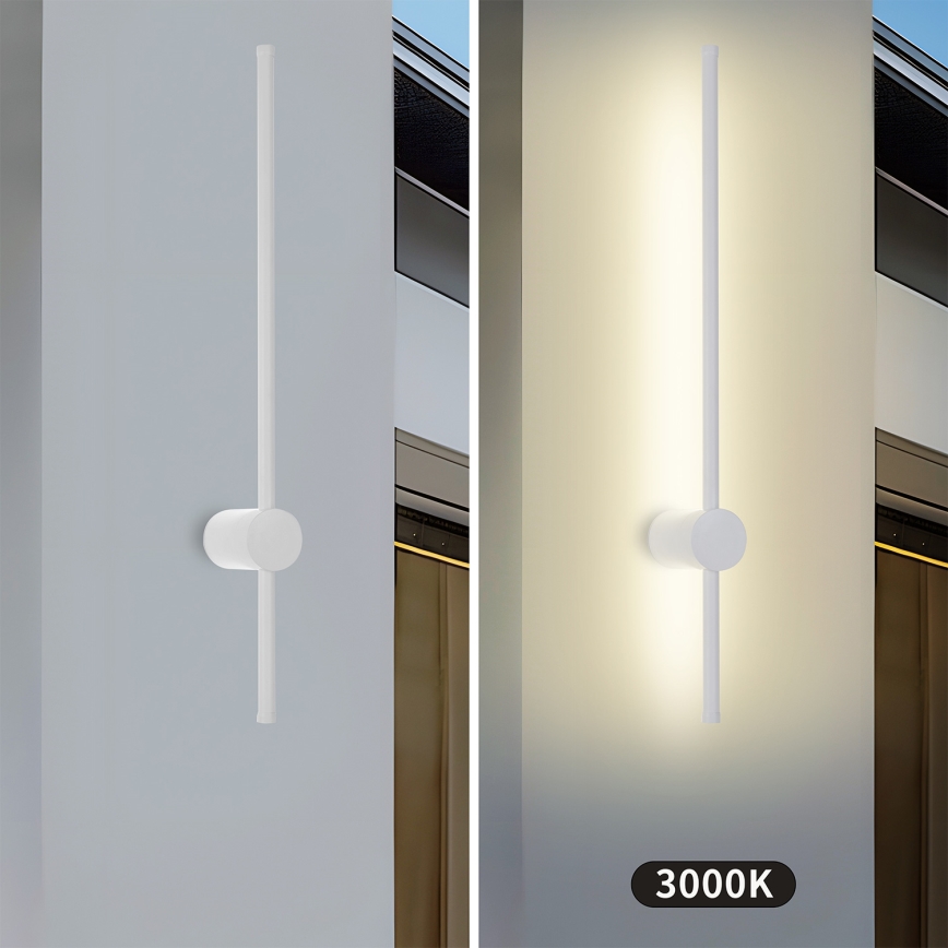 Brilagi - Applique murale d'extérieur LED AURA 12W 230V 3000K IP54 65 cm blanc IRC 90