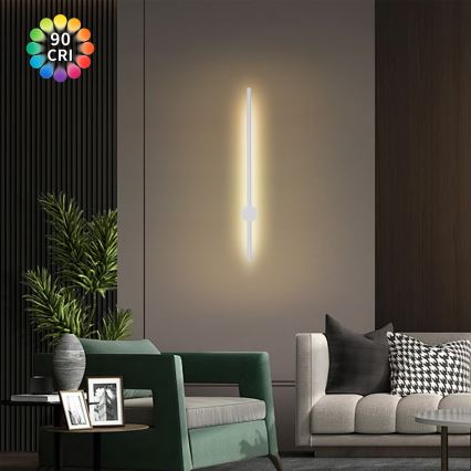 Brilagi - Applique murale d'extérieur LED AURA 12W 230V 3000K IP54 65 cm blanc IRC 90