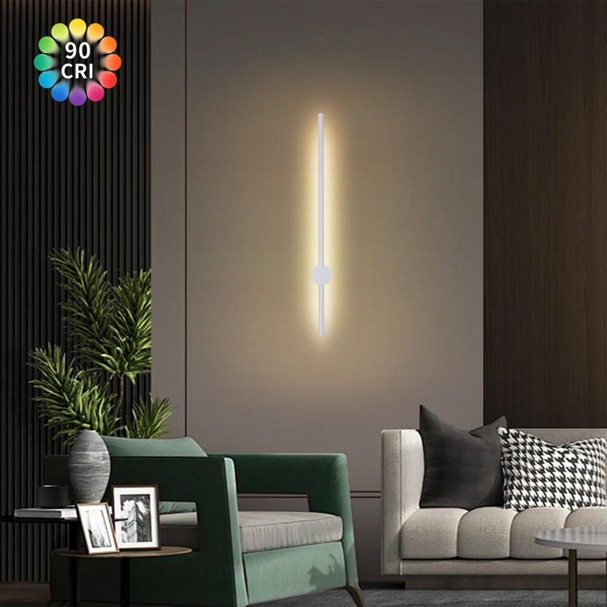 Brilagi - Applique murale d'extérieur LED AURA 12W 230V 3000K IP54 65 cm blanc IRC 90