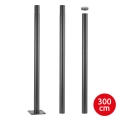 Brilagi - Barre métallique pour éclairages extérieurs URBAN 3 m barre d. 58 mat anthracite