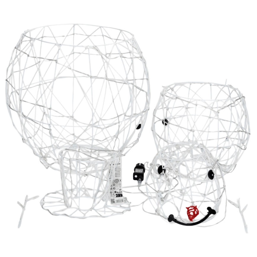 Brilagi - LED Décoration de Noël extérieure LED/3,6W/31/230V 2700K 90 cm IP44 bonhomme de neige