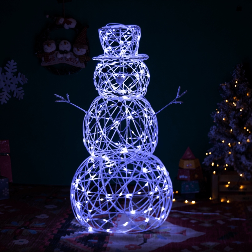 Brilagi - Bonhomme de neige LED pour décoration de Noël extérieure, 3,6 W / 31 LED / 230 V / 6500 K / 120 cm / IP44
