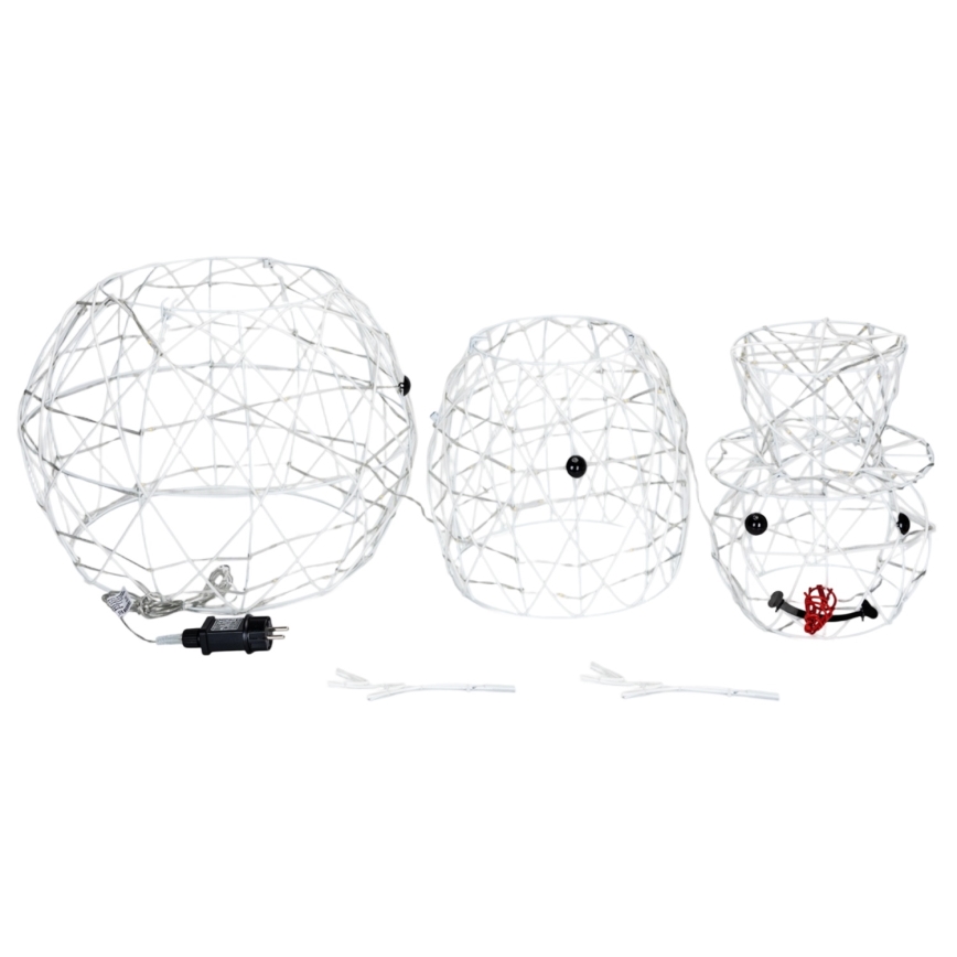 Brilagi - Bonhomme de neige LED pour décoration de Noël extérieure, 3,6 W / 31 LED / 230 V / 6500 K / 120 cm / IP44